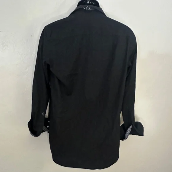 Robert Graham Stretch Contrast Long Sleeve Shirt Small Gently worn - Picture 4 of 5